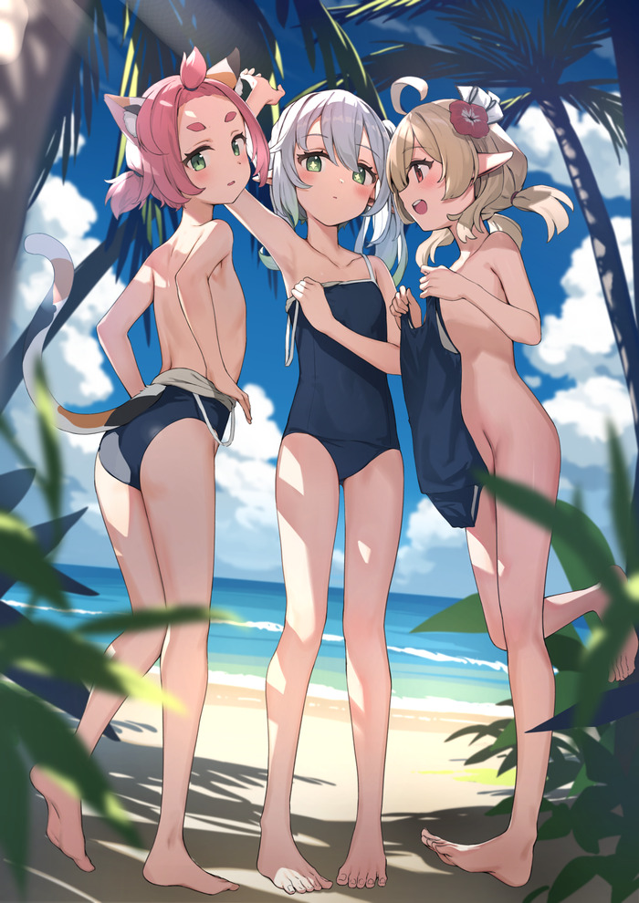 【二次】女の子が着替え中のエロ画像まとめ Part６