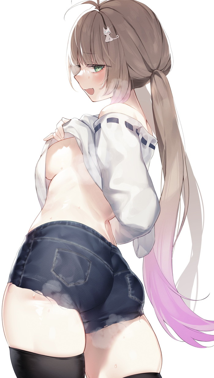 【二次】自分で服を捲って下着や身体を見せるたくし上げエロ画像 Part１