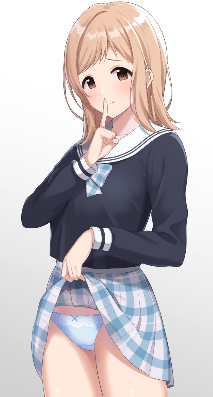【二次】自分で服を捲って下着や身体を見せるたくし上げエロ画像 Part１