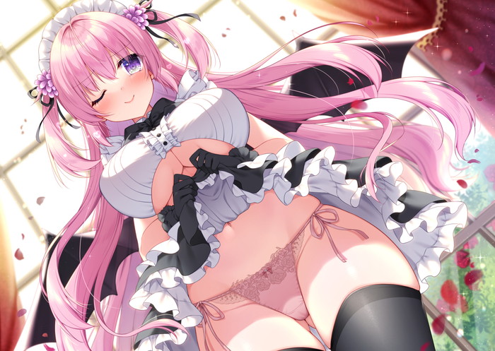 【二次】自分で服を捲って下着や身体を見せるたくし上げエロ画像 Part１
