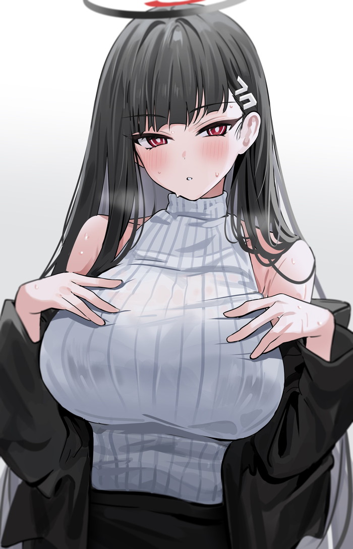 【二次】セーター、リブニットを着た女の子のエロ画像 Part１６