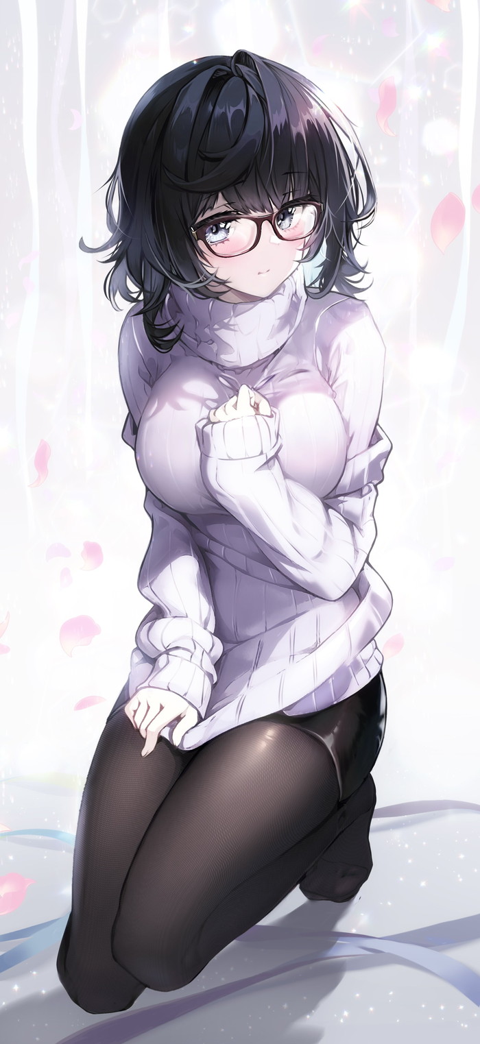 【二次】セーター、リブニットを着た女の子のエロ画像 Part１６