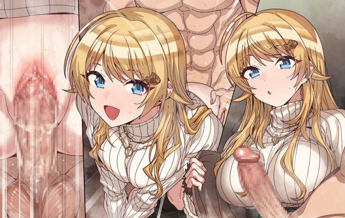 【二次】セーター、リブニットを着た女の子のエロ画像 Part１６