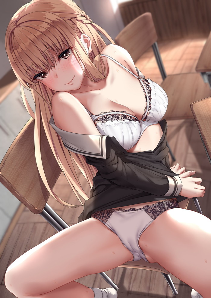 【二次】エッチで可愛いブラジャーを付けた女の子のエロ画像 Part５６