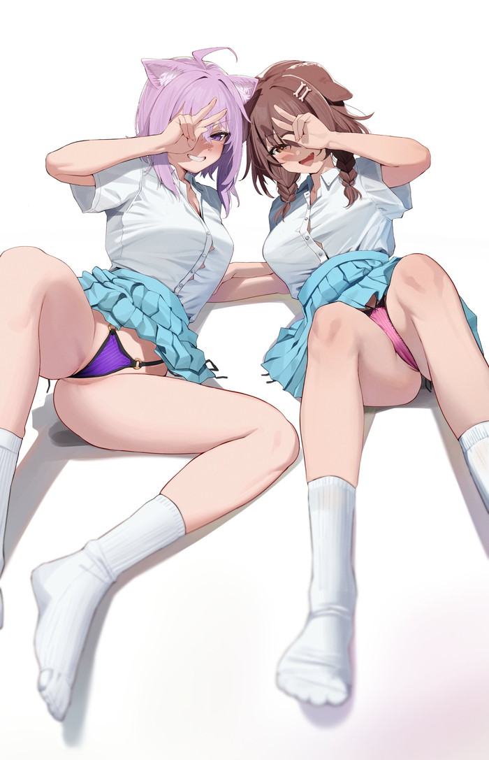 【二次】猫耳、狐耳などが生えたケモミミっ娘たちのエロ画像 Part９８
