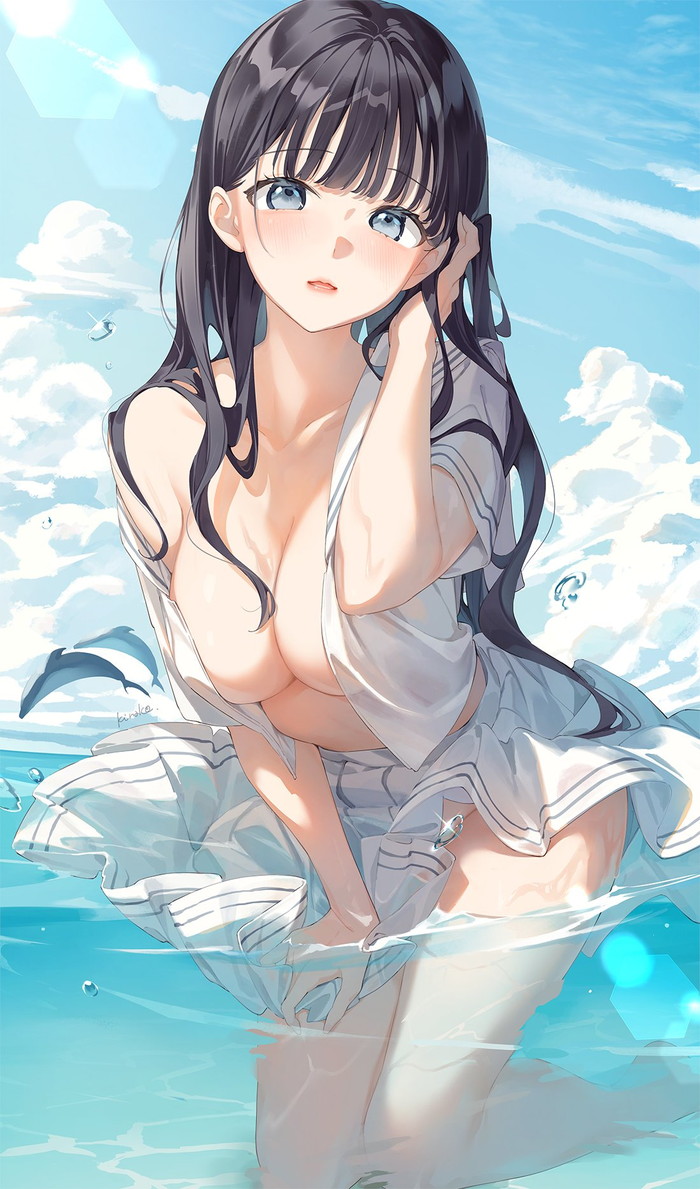 【二次】海、水辺にいる女の子のエロ画像 Part１８