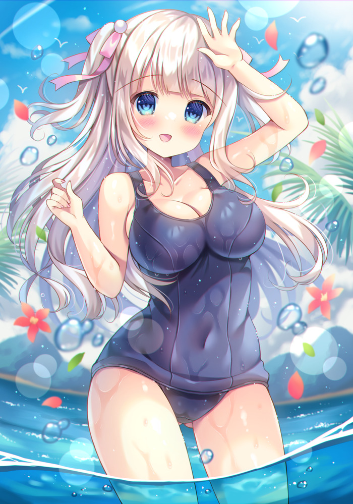 【二次】海、水辺にいる女の子のエロ画像 Part１８