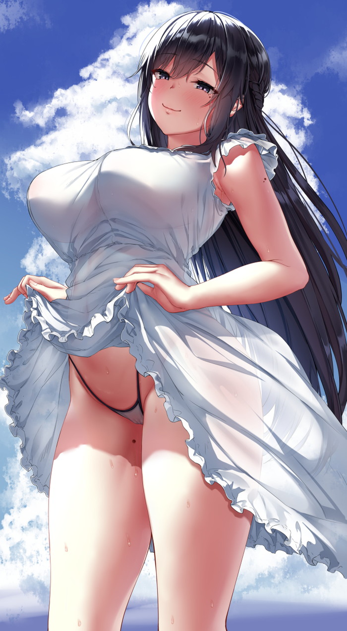 【二次】自分で服を捲って下着や身体を見せるたくし上げエロ画像 Part２