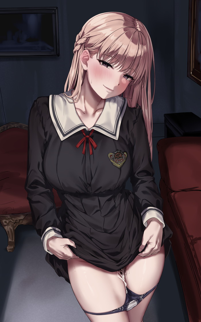 【二次】自分で服を捲って下着や身体を見せるたくし上げエロ画像 Part２