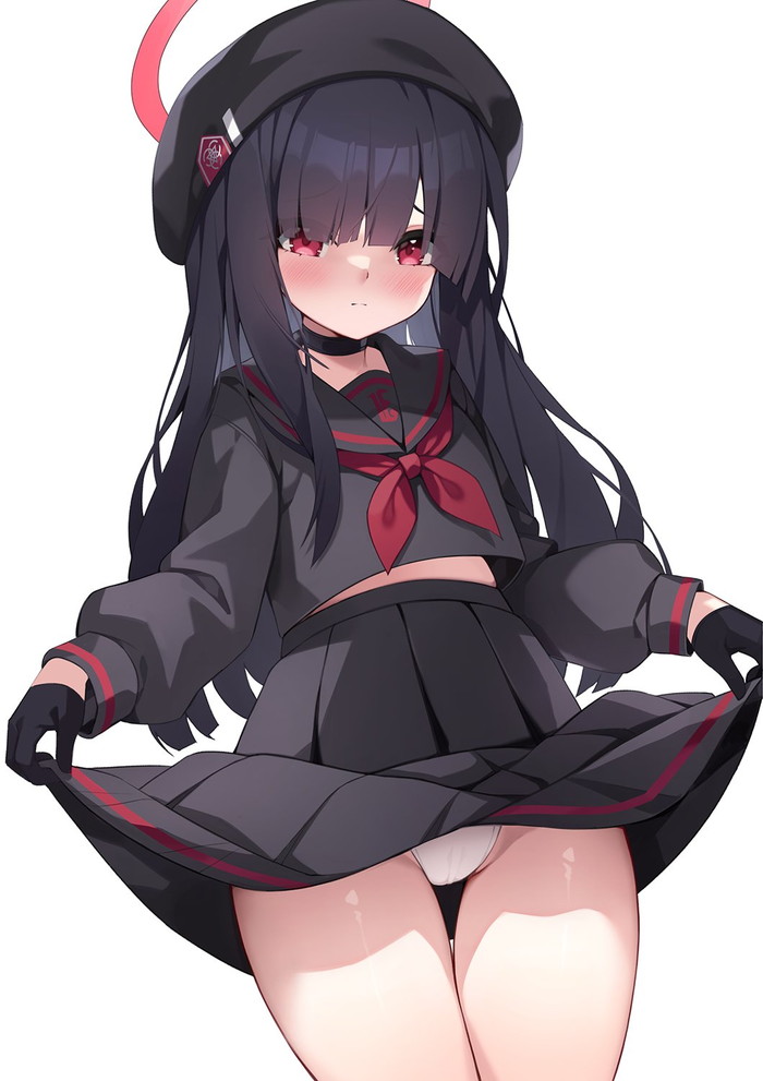 【二次】自分で服を捲って下着や身体を見せるたくし上げエロ画像 Part２