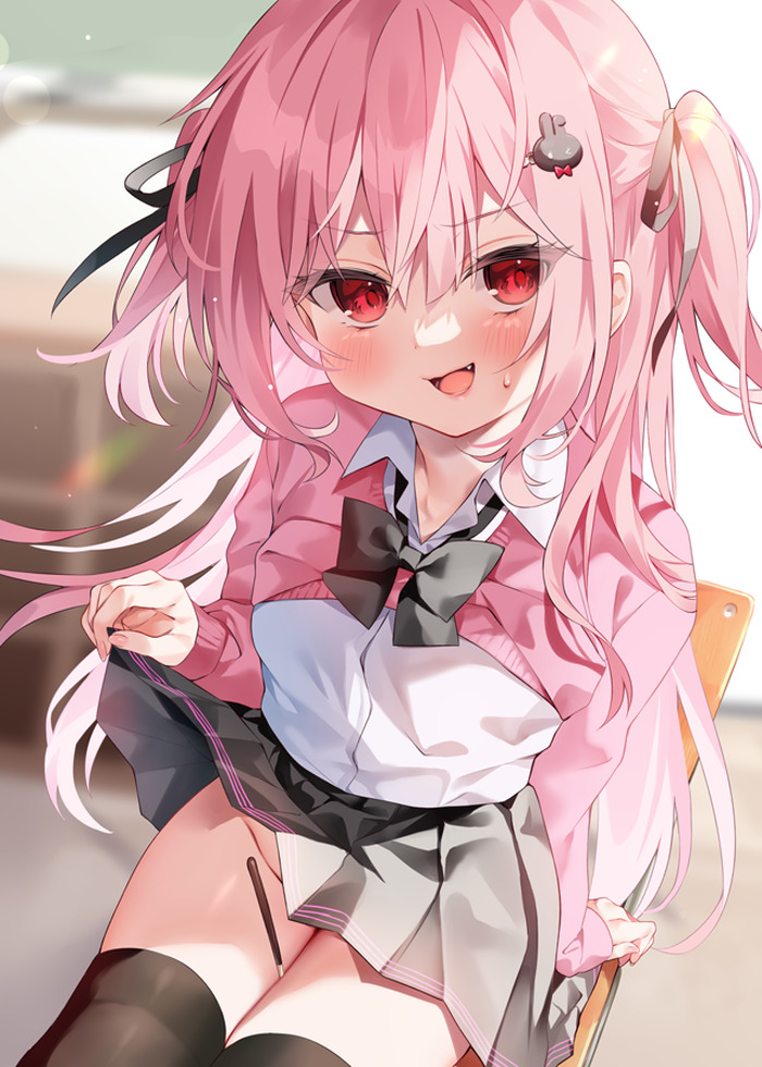 【二次】自分で服を捲って下着や身体を見せるたくし上げエロ画像 Part２
