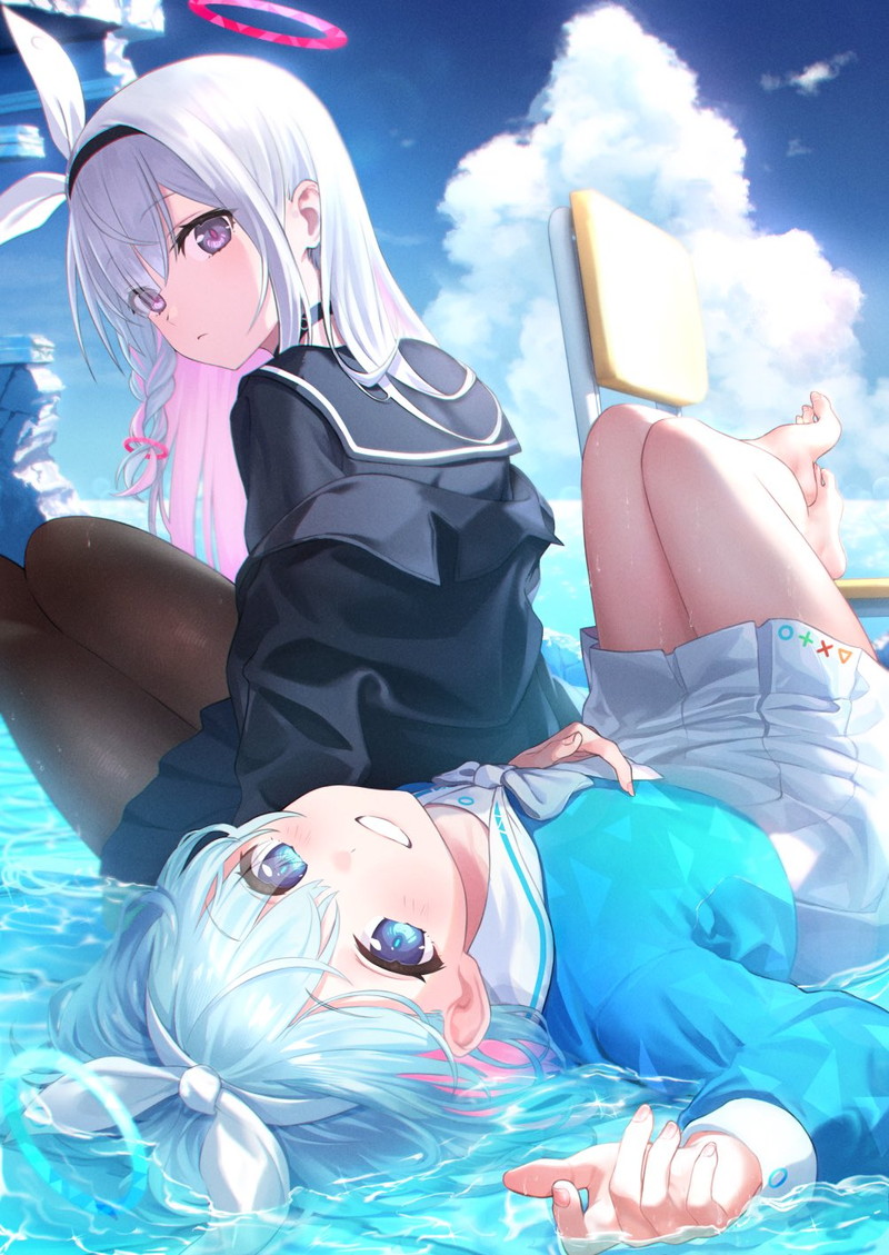 【二次】海、水辺にいる女の子のエロ画像 Part１９