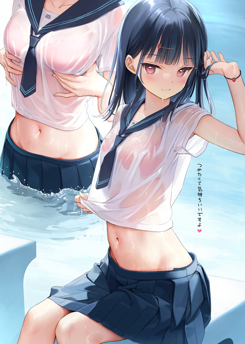 【二次】海、水辺にいる女の子のエロ画像 Part１９