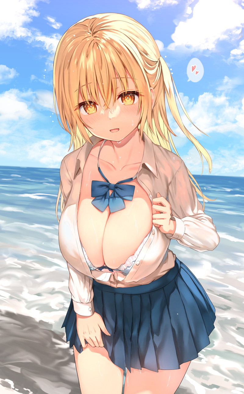 【二次】海、水辺にいる女の子のエロ画像 Part１９