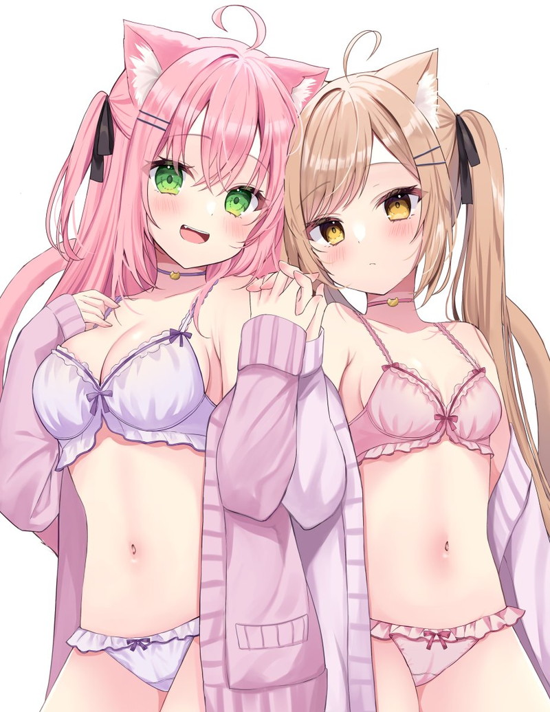 【二次】エッチで可愛いブラジャーを付けた女の子のエロ画像 Part６２