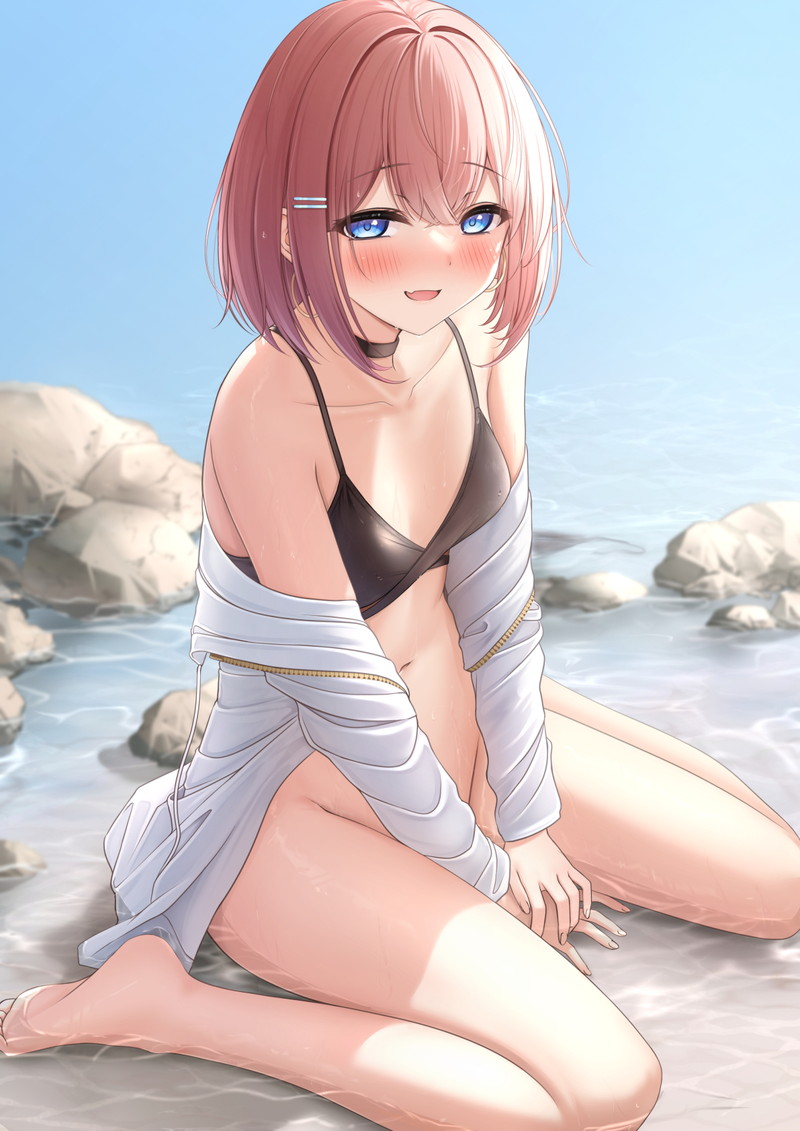 【二次】海、水辺にいる女の子のエロ画像 Part２０