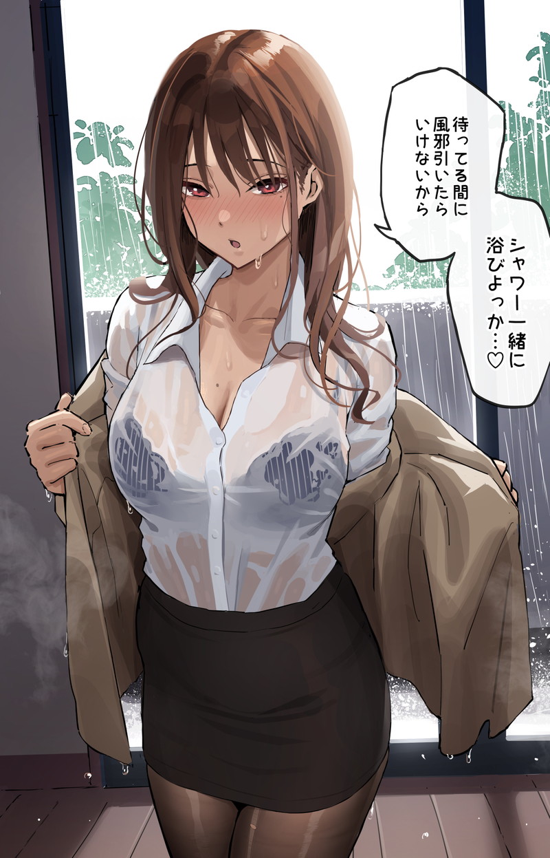 【二次】濡れ透けやスケスケな服を着た女の子のエロ画像 Part３２