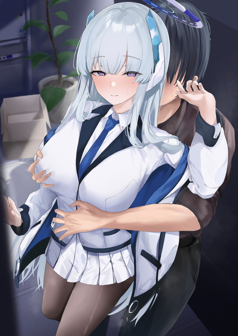 【二次】女の子の胸を揉んでいる乳揉みエロ画像 Part３