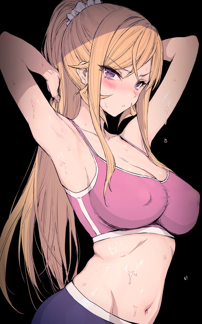 【二次】汗ばんだ肌や身体がエロい女の子の画像 Part１６