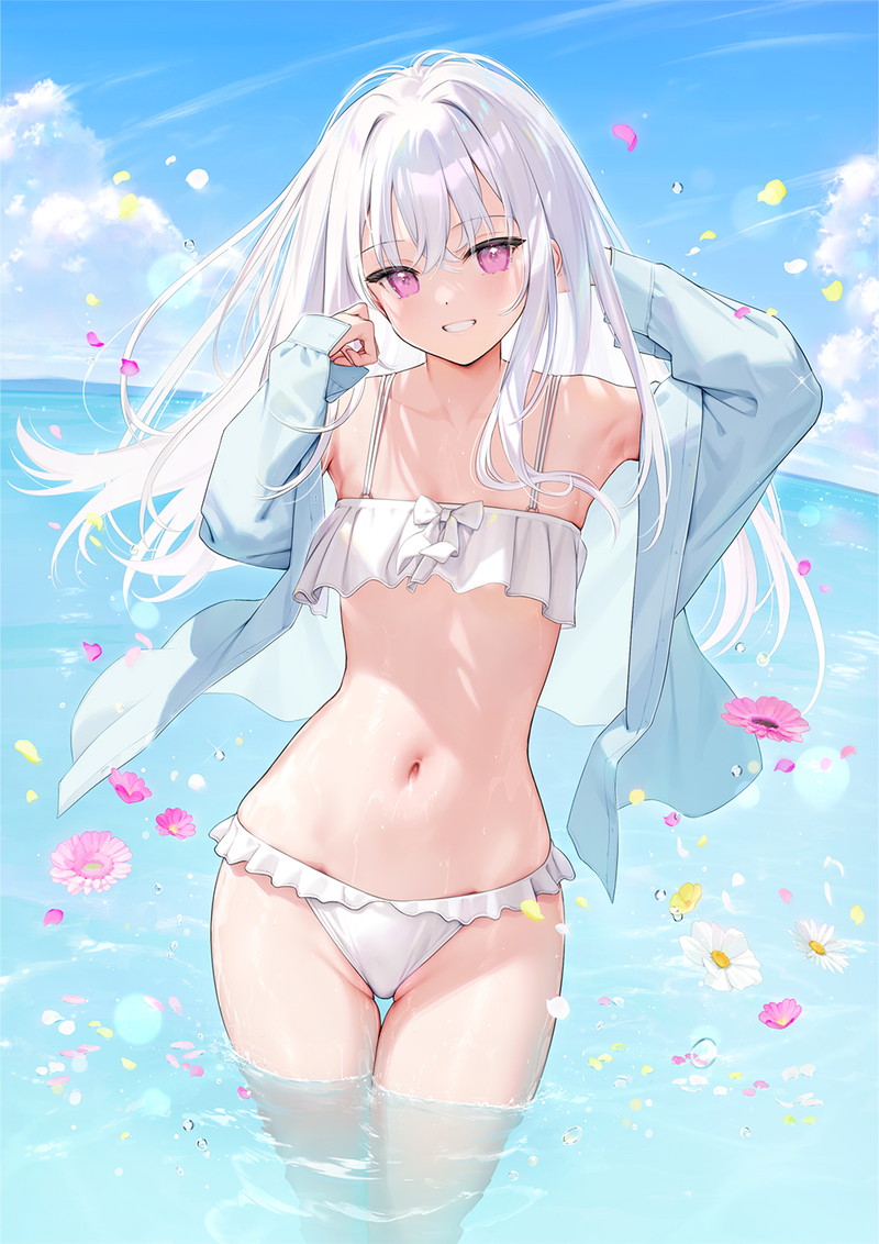 【二次】海、水辺にいる女の子のエロ画像 Part２２