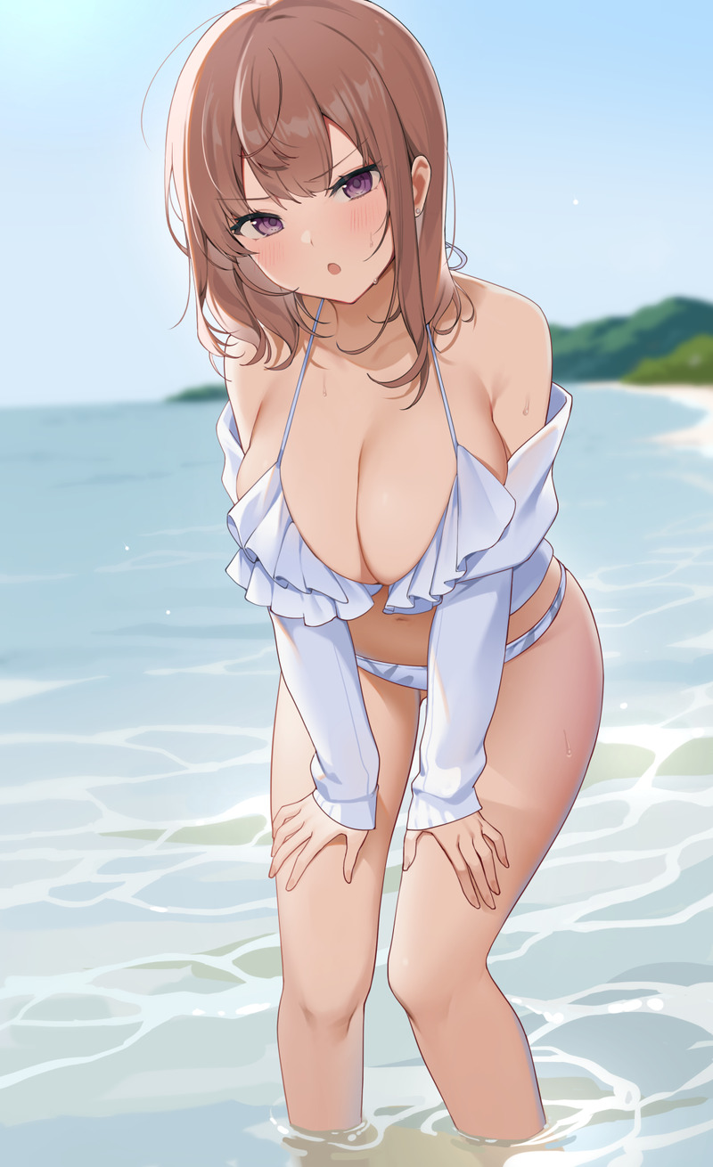 【二次】海、水辺にいる女の子のエロ画像 Part２２