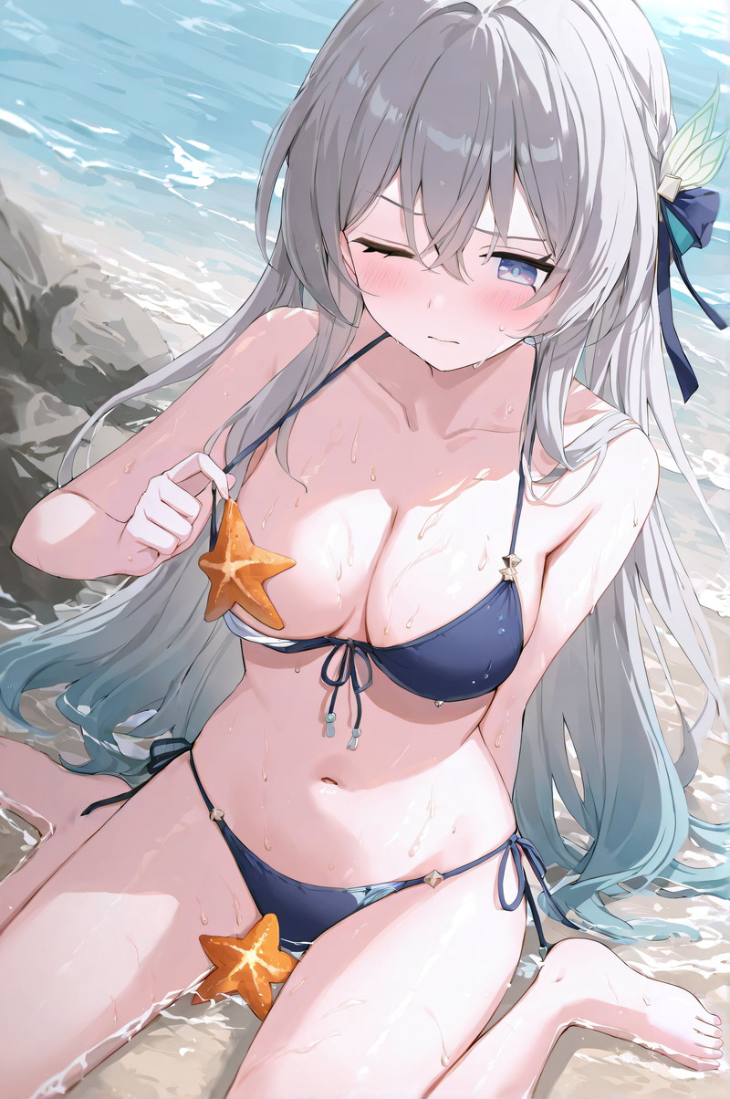 【二次】海、水辺にいる女の子のエロ画像 Part２３