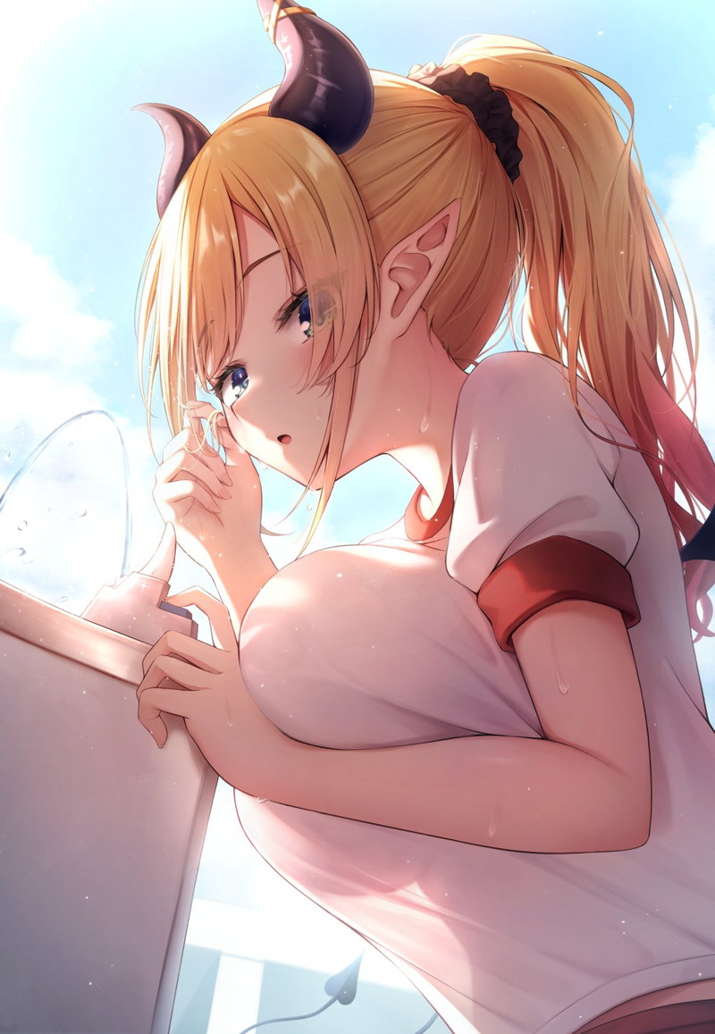【二次】濡れ透けやスケスケな服を着た女の子のエロ画像 Part３９