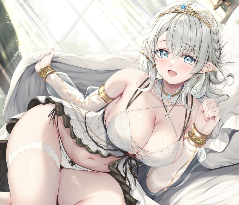 【二次】白髪、銀髪の女の子のエロ画像 Part７８