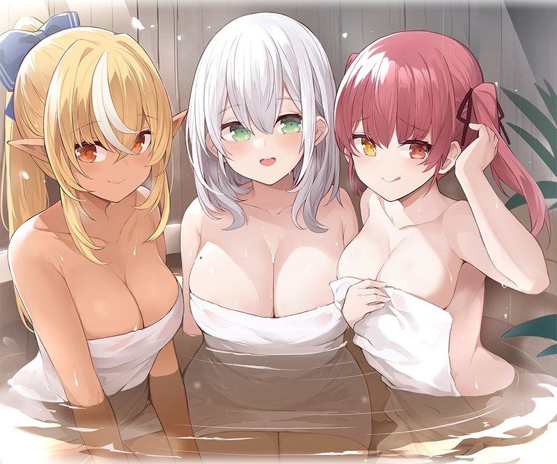 【二次】胸の谷間がエロい格好の女の子たちのエロ画像 Part１２