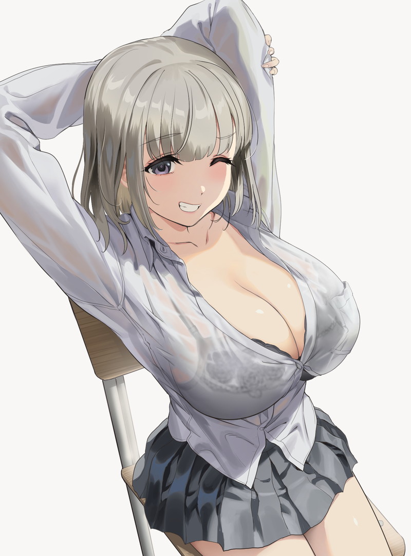 【二次】胸の谷間がエロい格好の女の子たちのエロ画像 Part１３