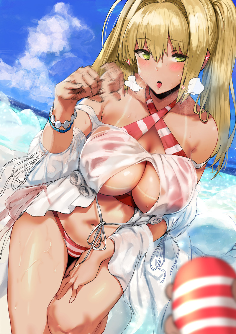 【二次】胸の谷間がエロい格好の女の子たちのエロ画像 Part１３