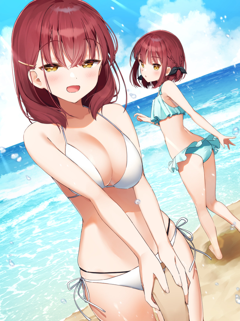 【二次】胸の谷間がエロい格好の女の子たちのエロ画像 Part１３
