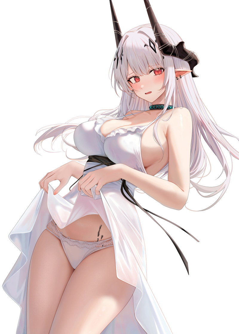 【二次】自分で服を捲って下着や身体を見せるたくし上げエロ画像 Part１１