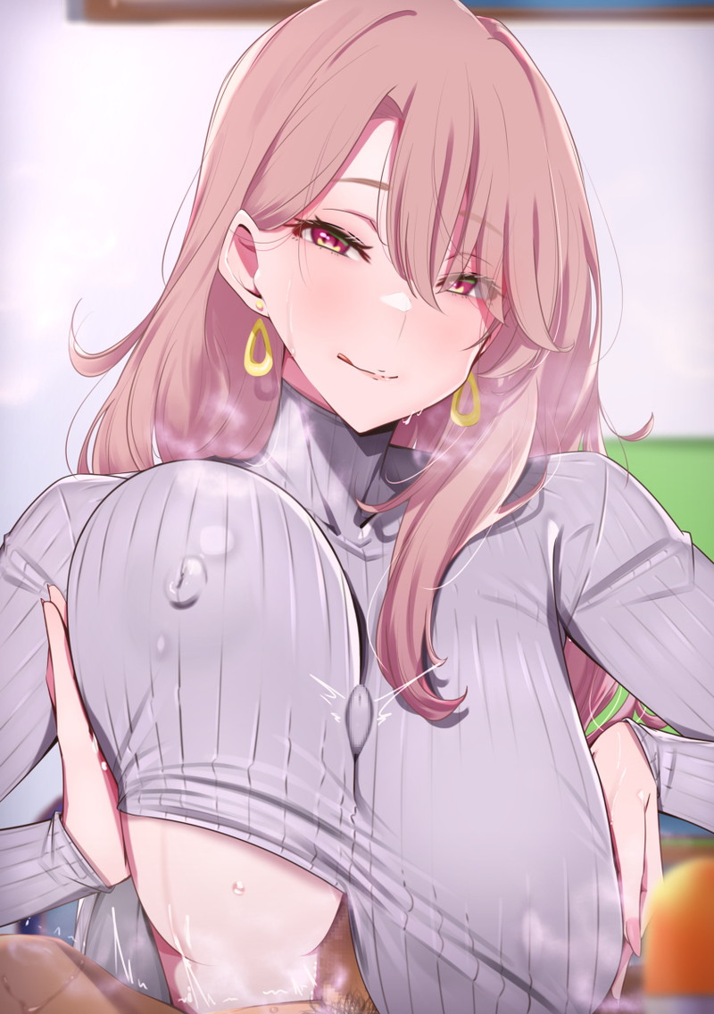 【二次】セーター、リブニットを着た女の子のエロ画像 Part２０