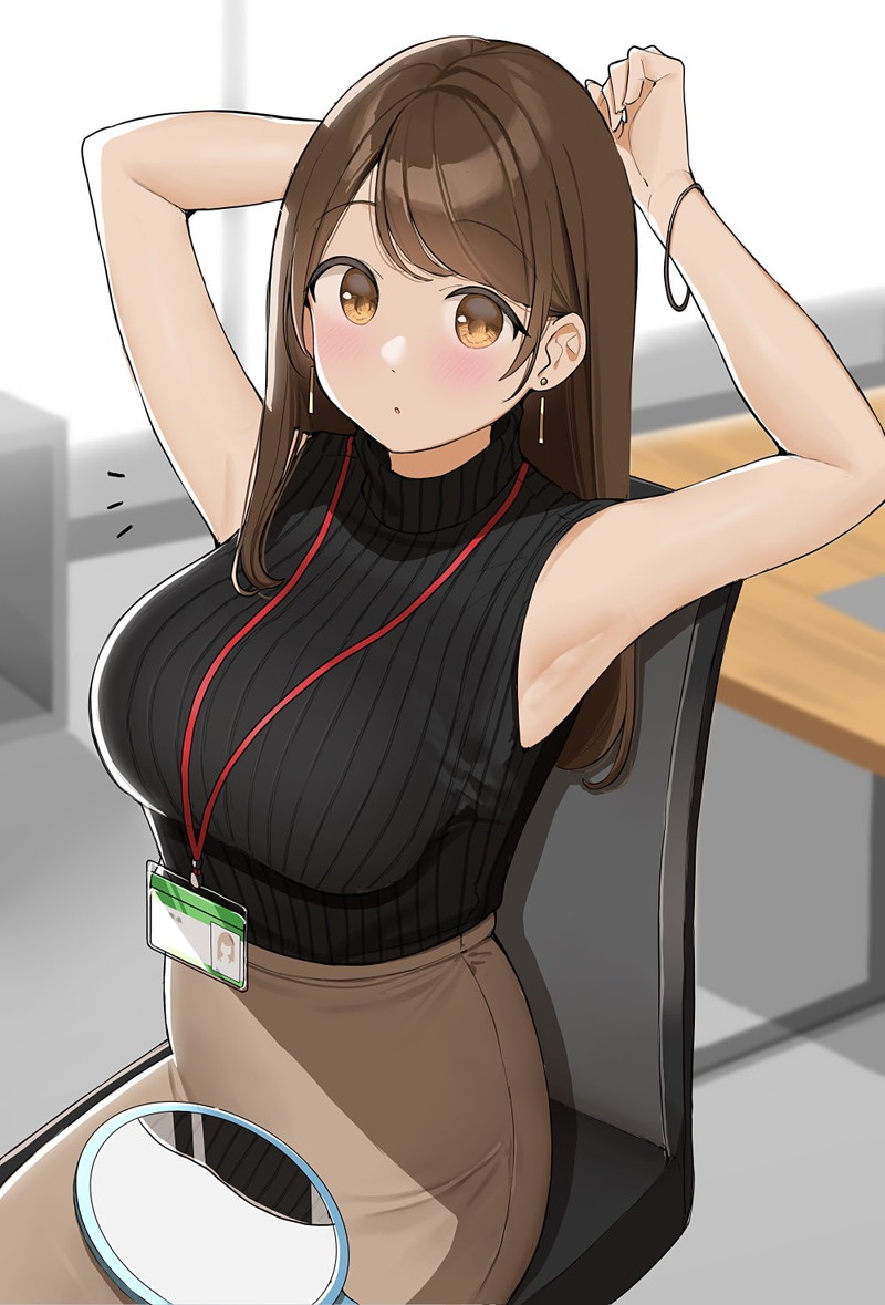 【二次】セーター、リブニットを着た女の子のエロ画像 Part２０