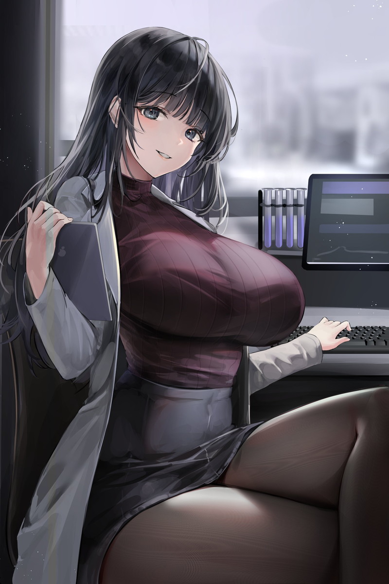 【二次】セーター、リブニットを着た女の子のエロ画像 Part２０