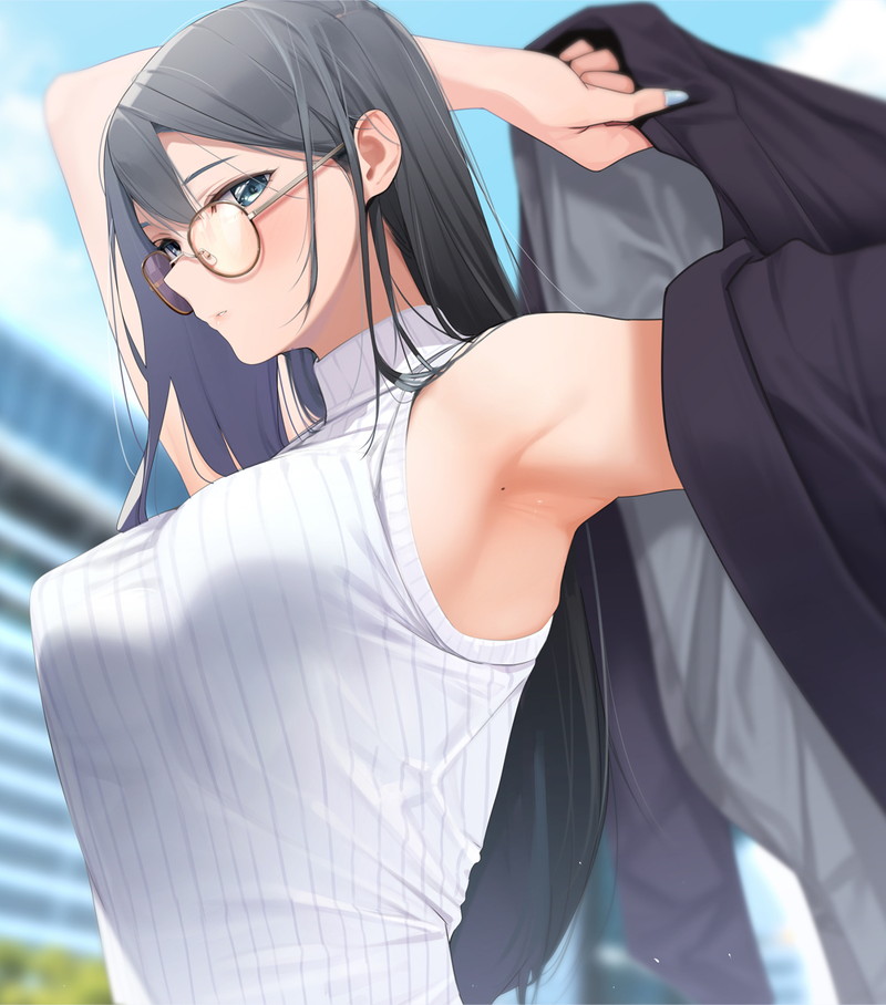 【二次】セーター、リブニットを着た女の子のエロ画像 Part２０