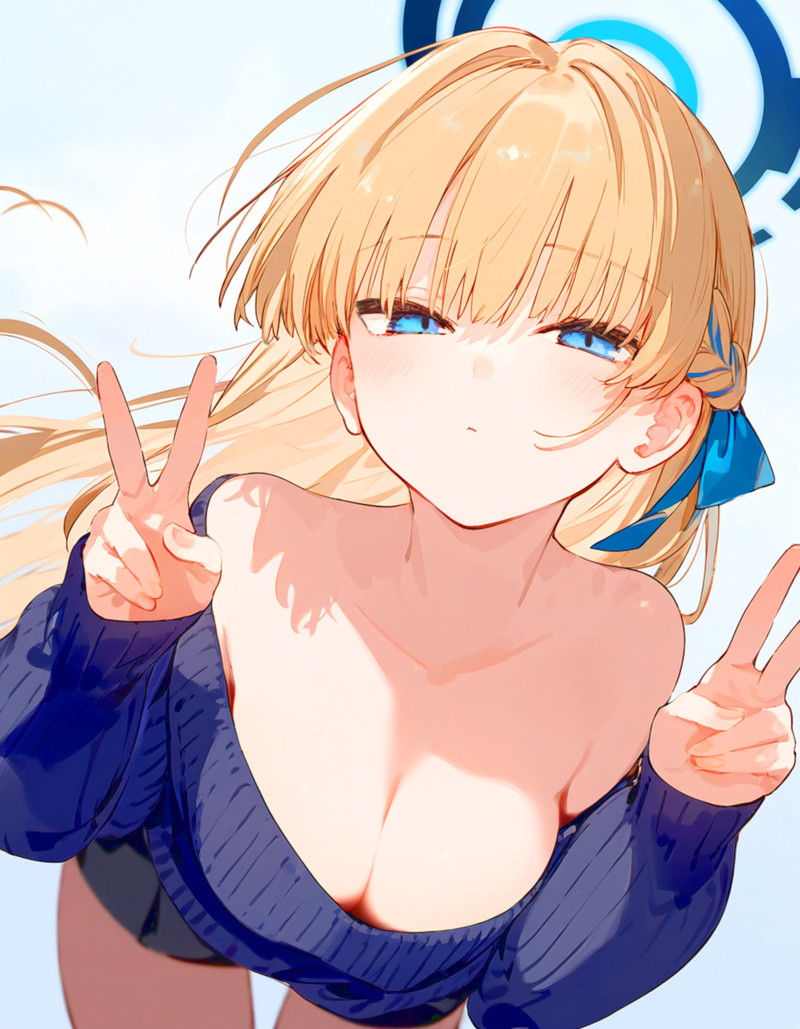 【二次】セーター、リブニットを着た女の子のエロ画像 Part２０