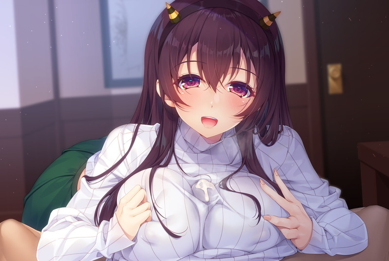 【二次】セーター、リブニットを着た女の子のエロ画像 Part２０
