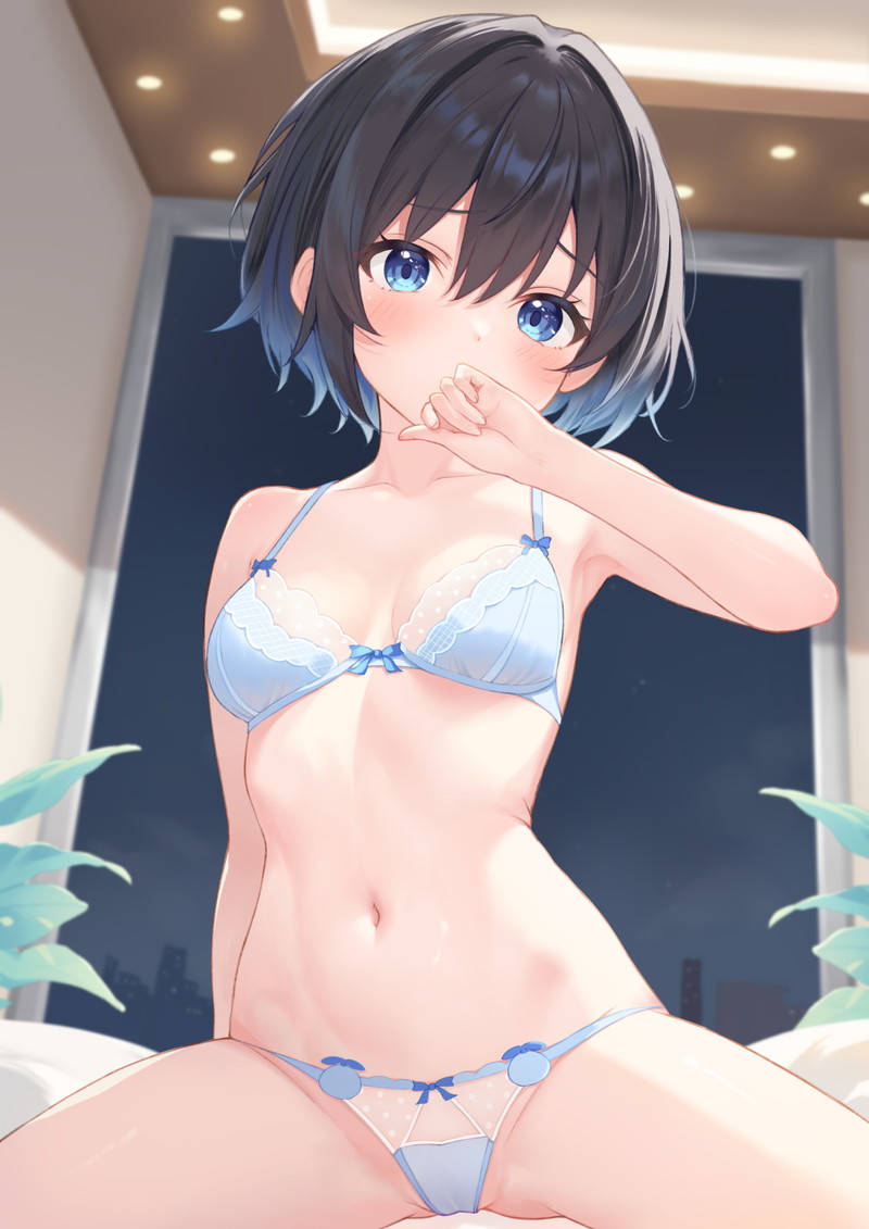 【二次】エッチで可愛いブラジャーを付けた女の子のエロ画像 Part７５