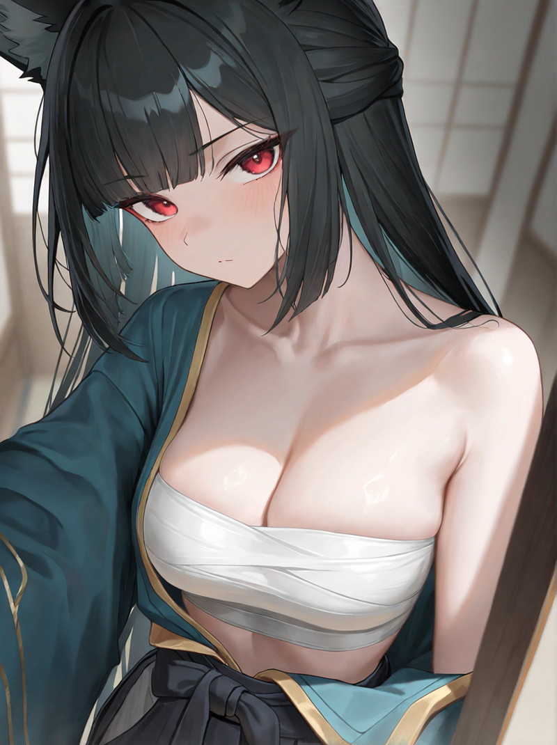 【二次】扇情的なはだけ、脱げかけエロ画像 Part３４
