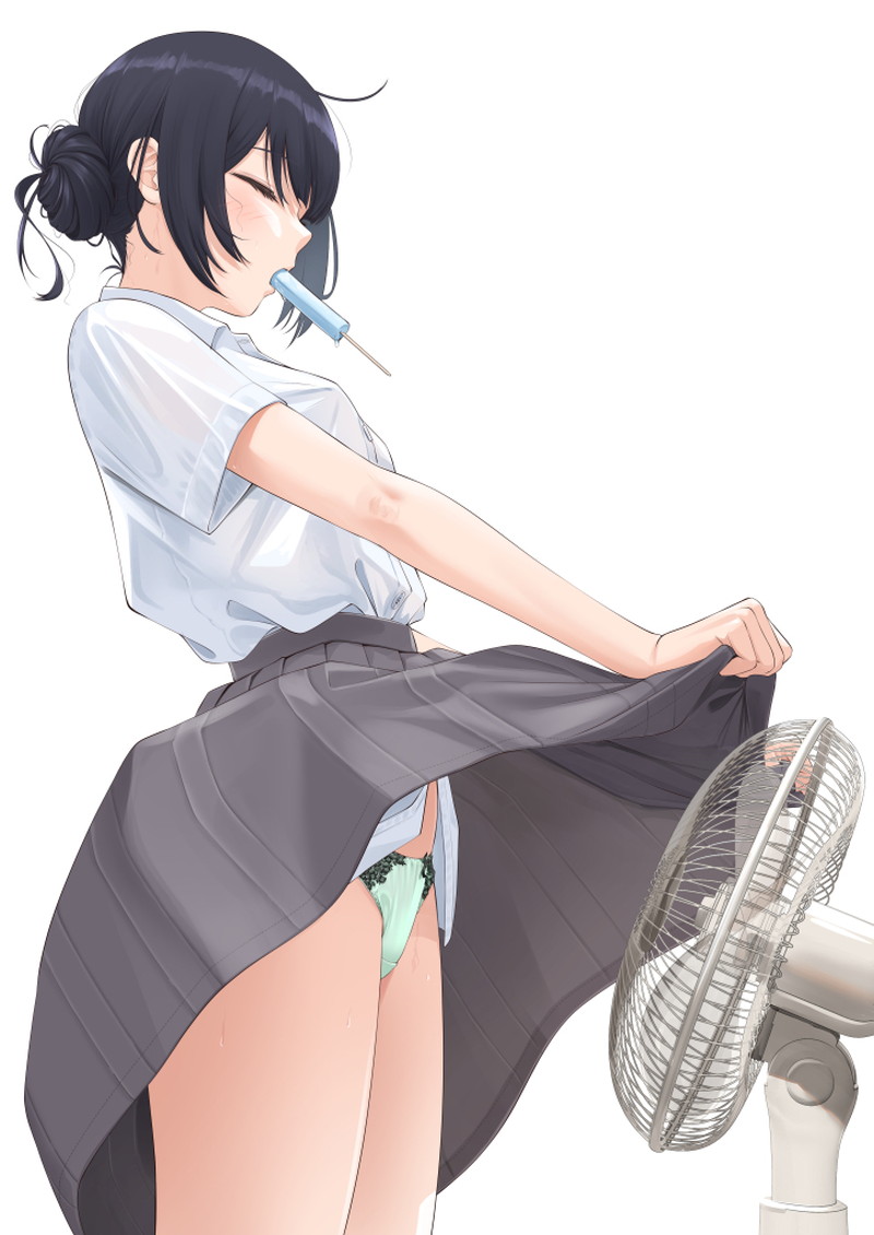 【二次】自分で服を捲って下着や身体を見せるたくし上げエロ画像 Part１３