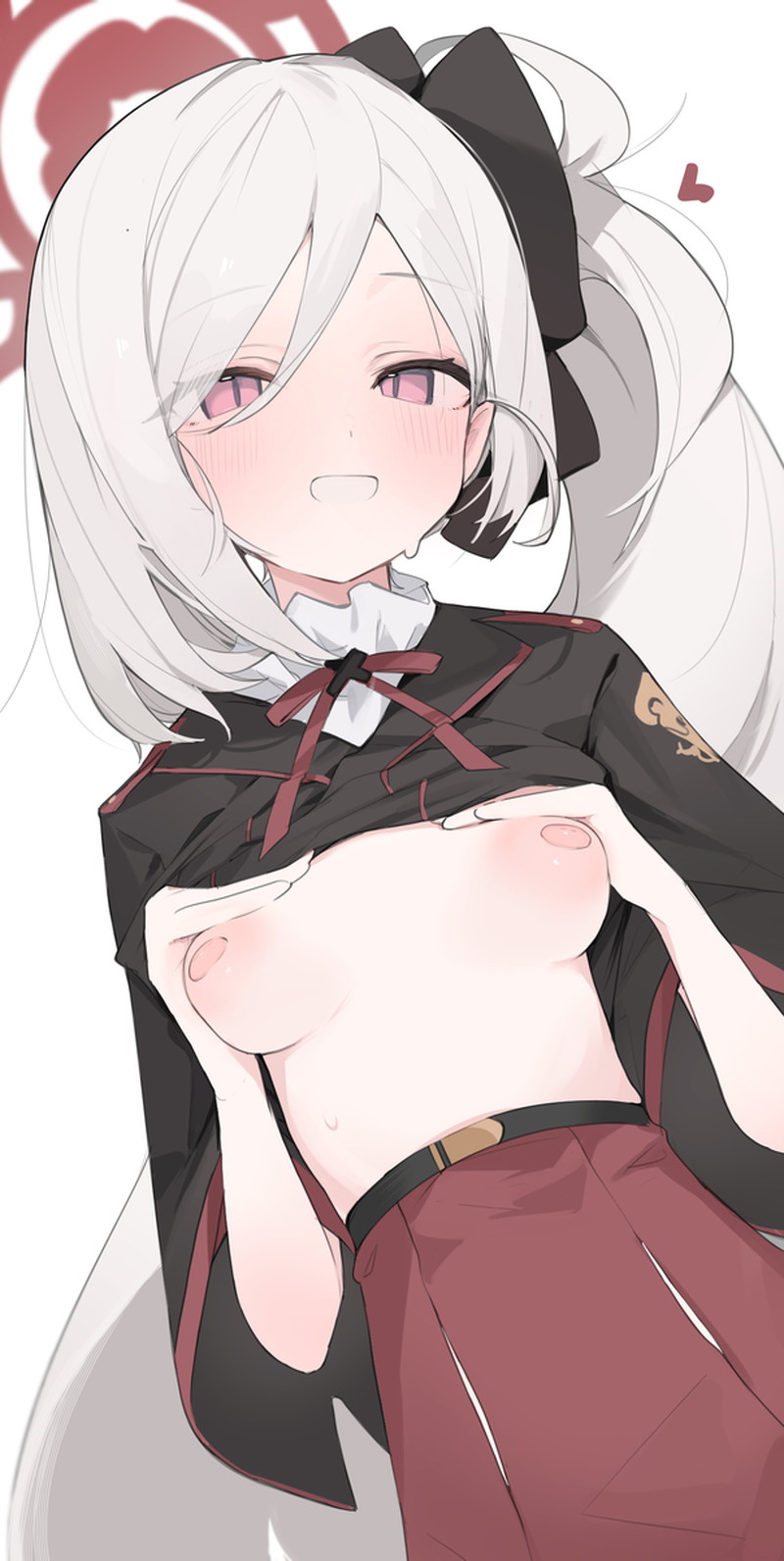 【二次】自分で服を捲って下着や身体を見せるたくし上げエロ画像 Part１３