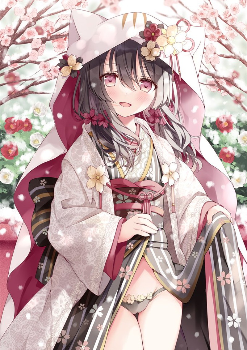 【二次】自分で服を捲って下着や身体を見せるたくし上げエロ画像 Part１３