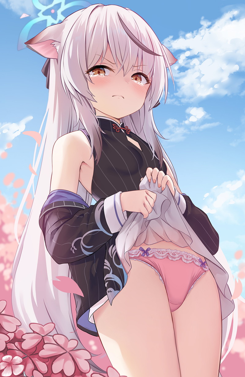 【二次】自分で服を捲って下着や身体を見せるたくし上げエロ画像 Part１３