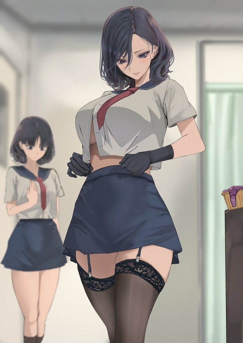 【二次】エッチなガーターベルトを付けた女子たちのエロ画像 Part６