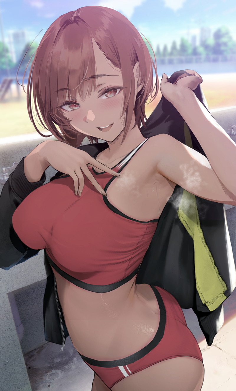 【二次】運動用のスポーツウェアを着た女の子のエロ画像 Part２３