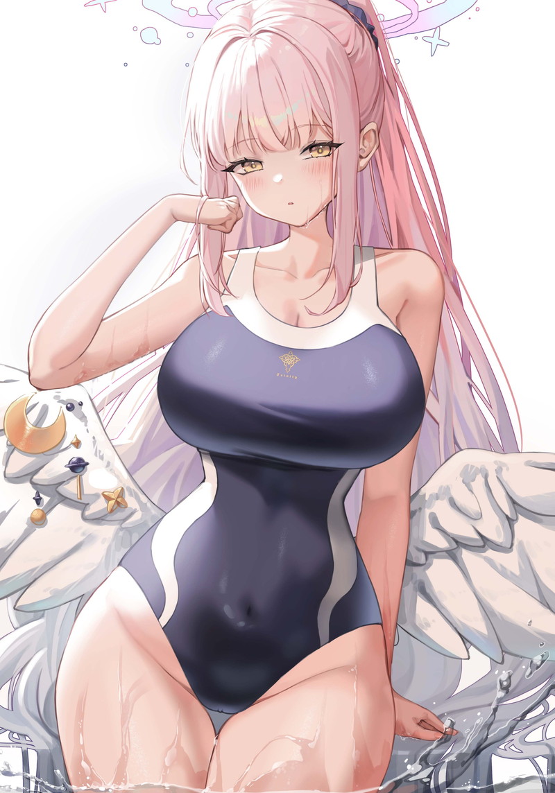 【二次】張り付きと食い込みがエロい競泳水着のエロ画像 Part２６