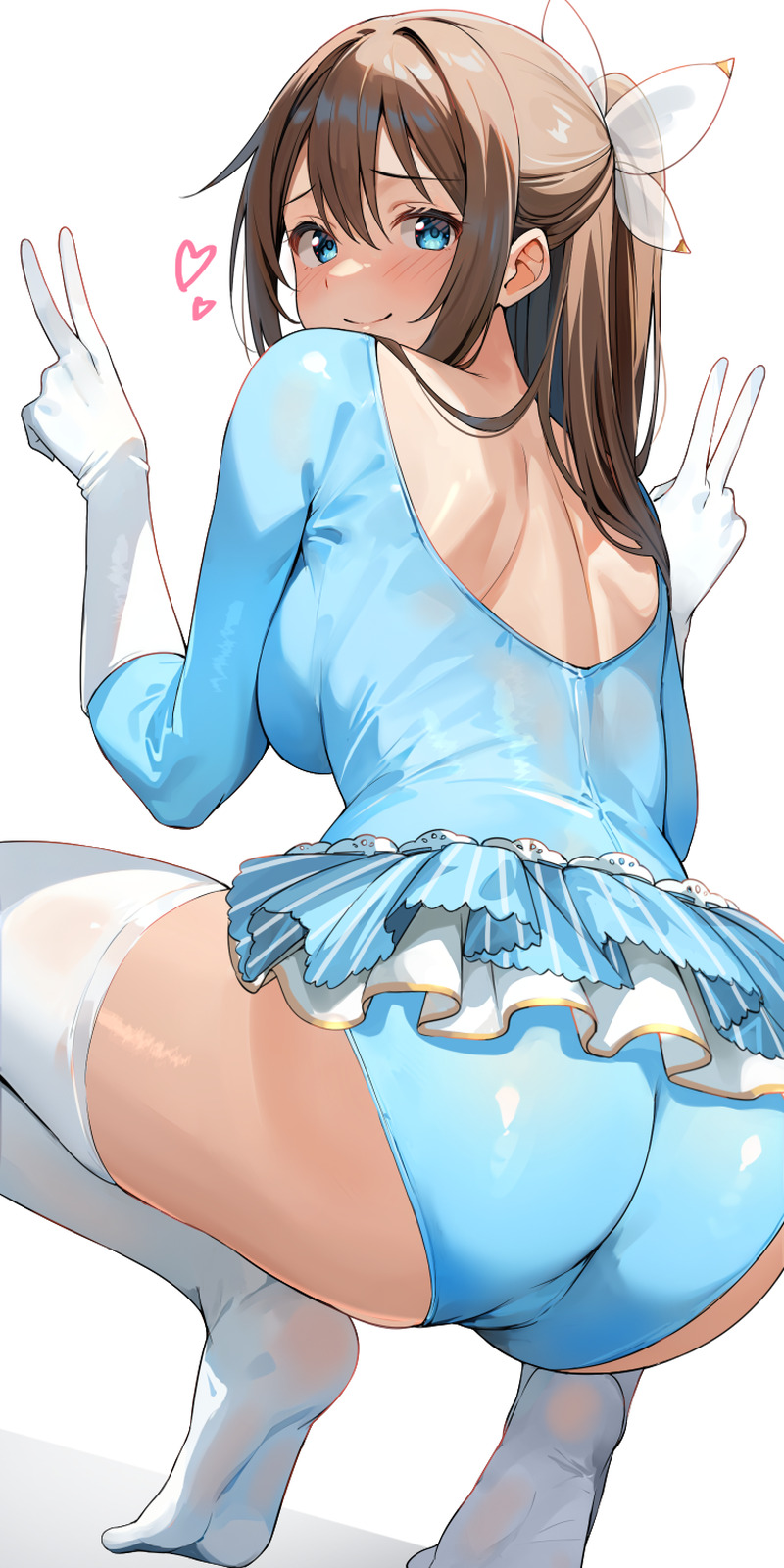 下品なガニ股エロ蹲踞の姿勢がエロい二次画像 Part３３