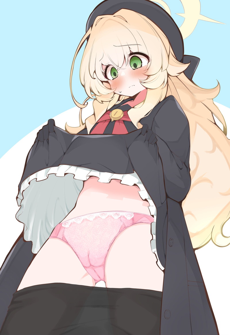 【二次】自分で服を捲って下着や身体を見せるたくし上げエロ画像 Part１４